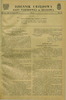 Dziennik Urzędowy Rady Narodowej M. Krakowa. 1970, nr 4 (24 marca)