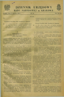 Dziennik Urzędowy Rady Narodowej M. Krakowa. 1970, nr 10 (4 czerwca)