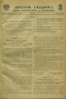 Dziennik Urzędowy Rady Narodowej M. Krakowa. 1970, nr 11 (15 czerwca)