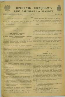 Dziennik Urzędowy Rady Narodowej M. Krakowa. 1970, nr 12 (29 czerwca)
