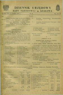 Dziennik Urzędowy Rady Narodowej M. Krakowa. 1970, nr 17 (31 sierpnia)