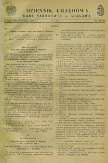 Dziennik Urzędowy Rady Narodowej M. Krakowa. 1970, nr 23 (10 grudnia)