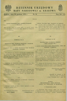 Dziennik Urzędowy Rady Narodowej M. Krakowa. 1970, nr 26 (28 grudnia)