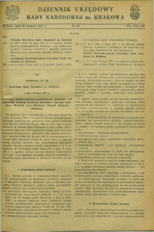 Dziennik Urzędowy Rady Narodowej M. Krakowa. 1971, nr 20 (20 sierpnia)