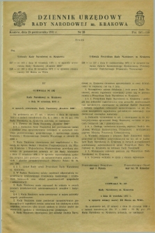 Dziennik Urzędowy Rady Narodowej M. Krakowa. 1971, nr 26 (25 października)