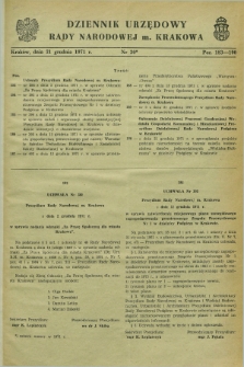 Dziennik Urzędowy Rady Narodowej M. Krakowa. 1971, nr 30 (31 grudnia)