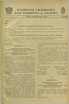Dziennik Urzędowy Rady Narodowej M. Krakowa. 1972, nr 29 (30 grudnia)