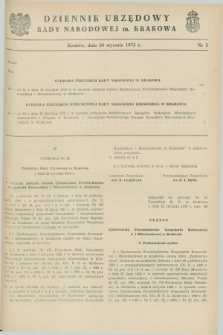 Dziennik Urzędowy Rady Narodowej M. Krakowa. 1973, nr 5 (30 stycznia)