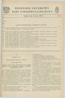 Dziennik Urzędowy Rady Narodowej M. Krakowa. 1973, nr 6 (10 lutego)