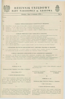 Dziennik Urzędowy Rady Narodowej M. Krakowa. 1973, nr 8 (6 kwietnia)