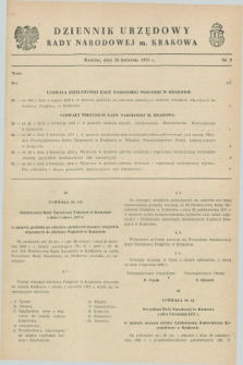 Dziennik Urzędowy Rady Narodowej M. Krakowa. 1973, nr 9 (20 kwietnia)