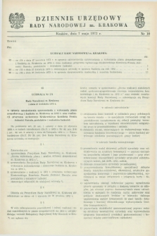 Dziennik Urzędowy Rady Narodowej M. Krakowa. 1973, nr 10 (7 maja)
