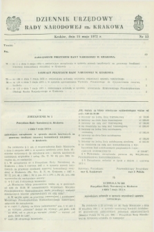 Dziennik Urzędowy Rady Narodowej M. Krakowa. 1973, nr 13 (15 maja)
