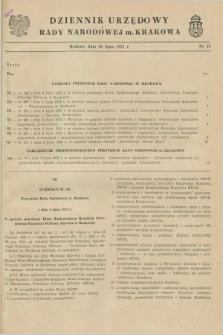 Dziennik Urzędowy Rady Narodowej M. Krakowa. 1973, nr 22 (20 lipca)