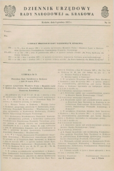 Dziennik Urzędowy Rady Narodowej M. Krakowa. 1973, nr 31 (8 grudnia)