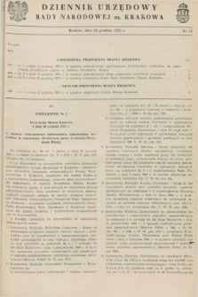 Dziennik Urzędowy Rady Narodowej M. Krakowa. 1973, nr 33 (28 grudnia)