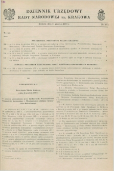 Dziennik Urzędowy Rady Narodowej M. Krakowa. 1973, nr 35 (31 grudnia)