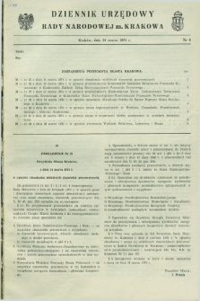 Dziennik Urzędowy Rady Narodowej M. Krakowa. 1974, nr 6 (30 marca)