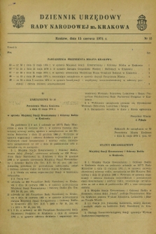 Dziennik Urzędowy Rady Narodowej M. Krakowa. 1974, nr 12 (15 czerwca)