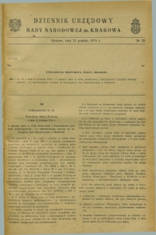 Dziennik Urzędowy Rady Narodowej M. Krakowa. 1974, nr 25 (20 grudnia)