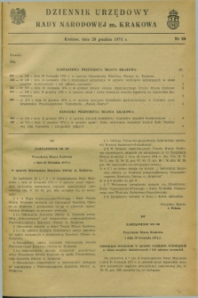 Dziennik Urzędowy Rady Narodowej M. Krakowa. 1974, nr 26 (28 grudnia)