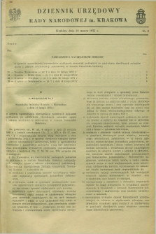 Dziennik Urzędowy Rady Narodowej M. Krakowa. 1975, nr 4 (10 marca)