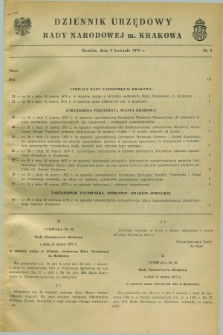Dziennik Urzędowy Rady Narodowej M. Krakowa. 1975, nr 5 (3 kwietnia)