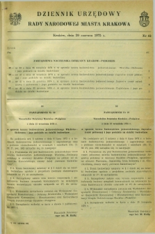Dziennik Urzędowy Rady Narodowej Miasta Krakowa. 1975, nr 12 (20 czerwca)