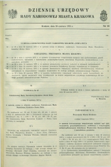Dziennik Urzędowy Rady Narodowej Miasta Krakowa. 1975, nr 13 (30 czerwca)