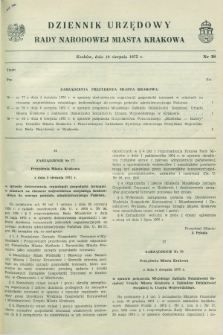 Dziennik Urzędowy Rady Narodowej Miasta Krakowa. 1975, nr 18 (10 sierpnia)
