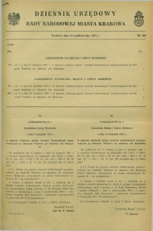 Dziennik Urzędowy Rady Narodowej Miasta Krakowa. 1975, nr 26 (23 października)