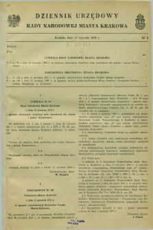 Dziennik Urzędowy Rady Narodowej Miasta Krakowa. 1976, nr 1 (17 stycznia)