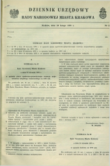 Dziennik Urzędowy Rady Narodowej Miasta Krakowa. 1976, nr 2 (10 lutego)