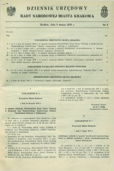 Dziennik Urzędowy Rady Narodowej Miasta Krakowa. 1976, nr 3 (9 marca)