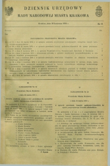 Dziennik Urzędowy Rady Narodowej Miasta Krakowa. 1976, nr 8 (26 kwietnia)