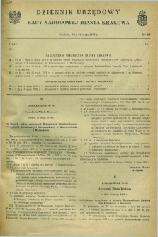 Dziennik Urzędowy Rady Narodowej Miasta Krakowa. 1976, nr 10 (21 maja)
