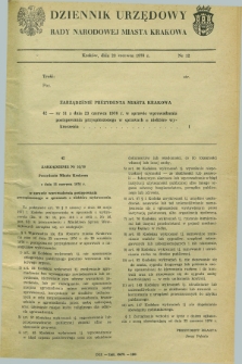 Dziennik Urzędowy Rady Narodowej Miasta Krakowa. 1976, nr 12 (23 czerwca)