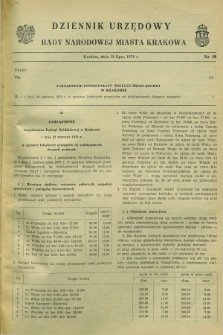 Dziennik Urzędowy Rady Narodowej Miasta Krakowa. 1976, nr 16 (19 lipca)