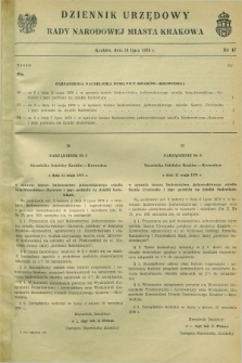Dziennik Urzędowy Rady Narodowej Miasta Krakowa. 1976, nr 17 (28 lipca)