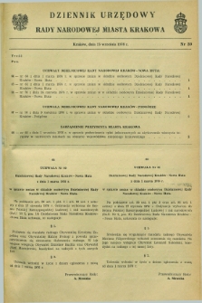 Dziennik Urzędowy Rady Narodowej Miasta Krakowa. 1976, nr 20 (15 września)