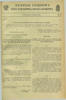 Dziennik Urzędowy Rady Narodowej Miasta Krakowa. 1976, nr 21 (17 września)