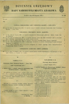 Dziennik Urzędowy Rady Narodowej Miasta Krakowa. 1976, nr 22 (20 listopada)