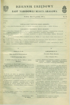 Dziennik Urzędowy Rady Narodowej Miasta Krakowa. 1976, nr 23 (21 grudnia)