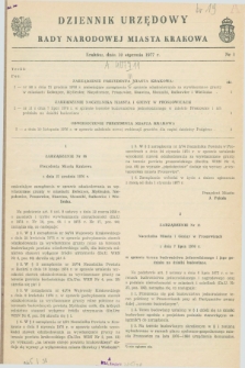 Dziennik Urzędowy Rady Narodowej Miasta Krakowa. 1977, nr 1 (10 stycznia)