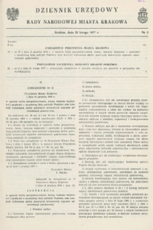 Dziennik Urzędowy Rady Narodowej Miasta Krakowa. 1977, nr 3 (22 lutego)
