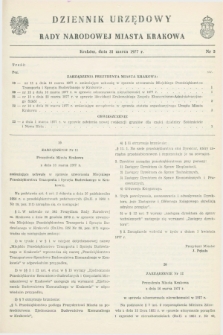 Dziennik Urzędowy Rady Narodowej Miasta Krakowa. 1977, nr 5 (31 marca)
