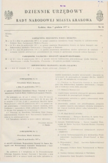 Dziennik Urzędowy Rady Narodowej Miasta Krakowa. 1977, nr 16 (7 grudnia)