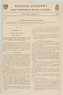 Dziennik Urzędowy Rady Narodowej Miasta Krakowa. 1977, nr 20 (22 grudnia)