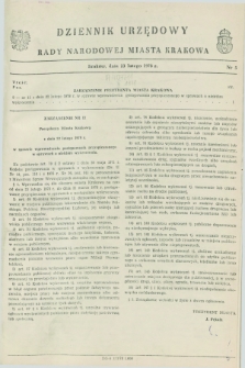 Dziennik Urzędowy Rady Narodowej Miasta Krakowa. 1978, nr 5 (23 lutego)