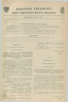 Dziennik Urzędowy Rady Narodowej Miasta Krakowa. 1978, nr 7 (20 marca)